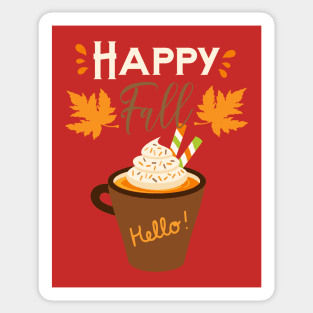 Happy Fall Pumpkin Spice Sticker